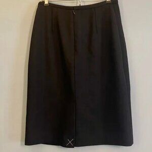 NWT Vintage Ann Taylor 100% Wool Black Pencil Shirt Classic Sz. 4